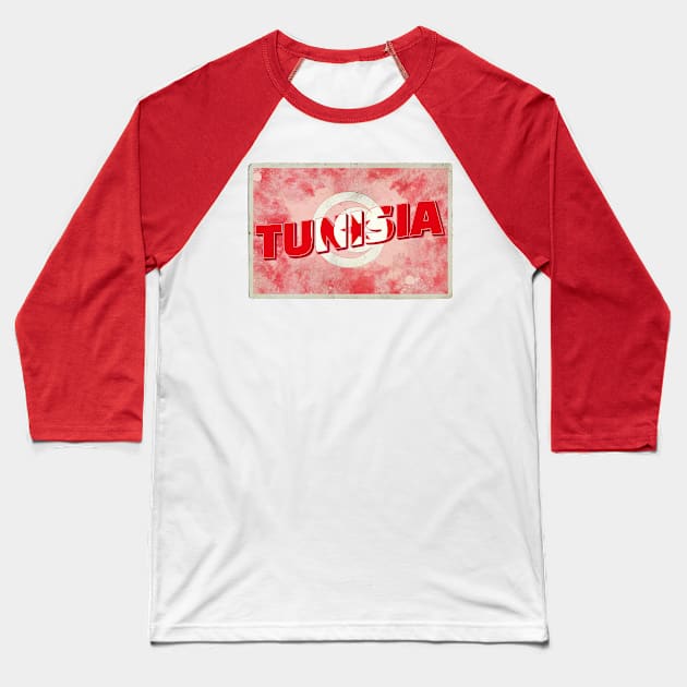 Tunisia vintage style retro souvenir Baseball T-Shirt by DesignerPropo